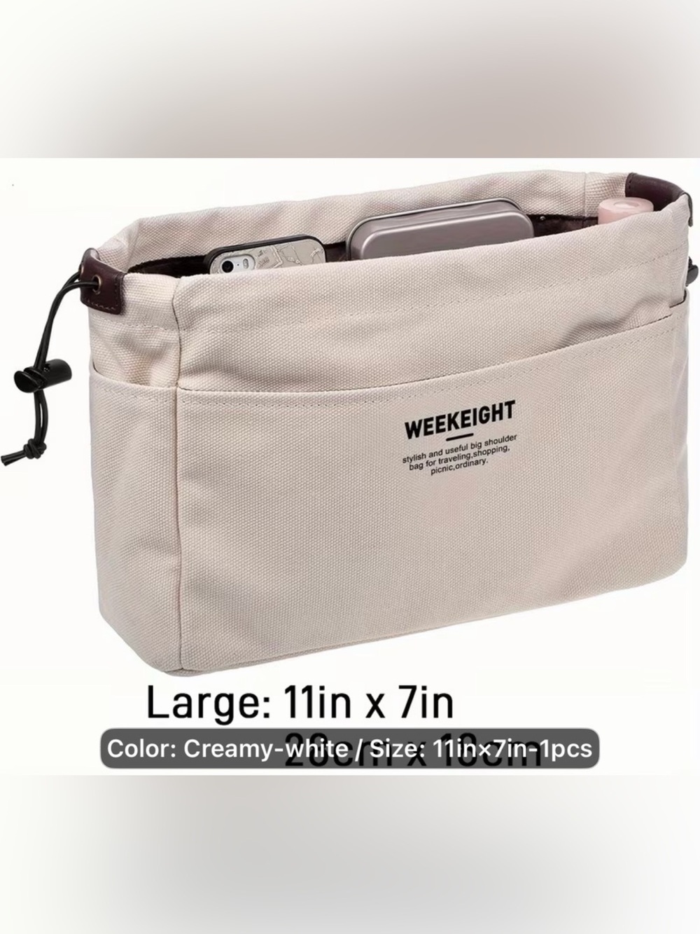 Creamy-White Bag for travel picnic etc